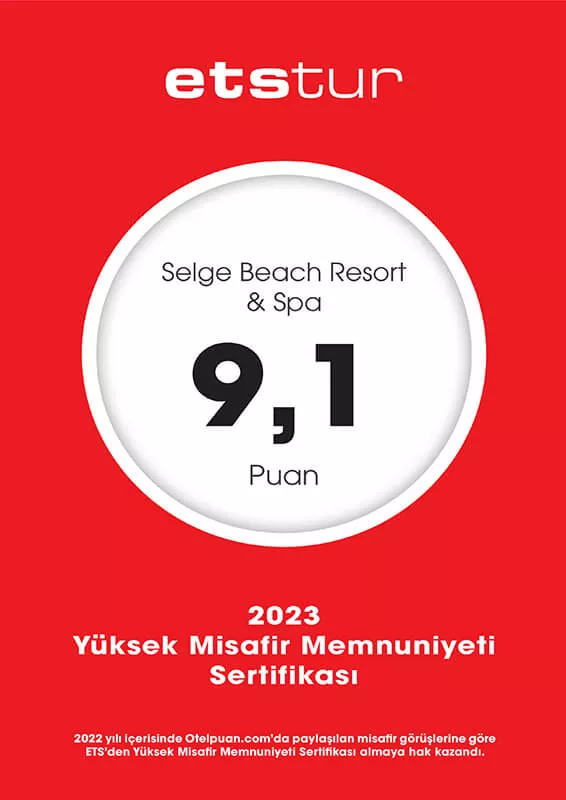 Etstur 2023 Yüksek Misafir Memnuniyeti Sertifikası